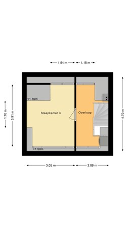 Plattegrond - Noordergaard 20, 3481 TZ Harmelen - Tweede verdieping.jpg